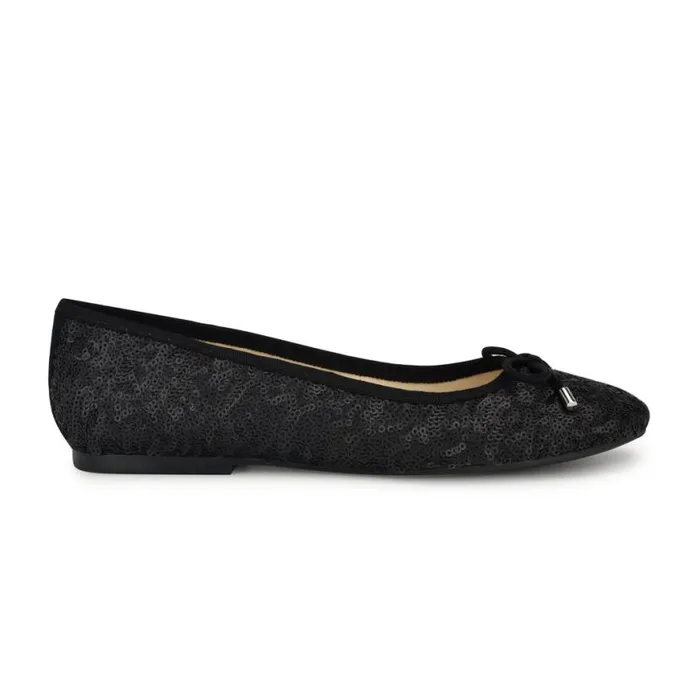 Nine West Flats Women Estieyp Ballet Flats Black Sequin