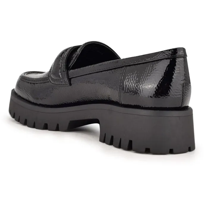 Nine West Flats Women Garren Lug Sole Loafers Black