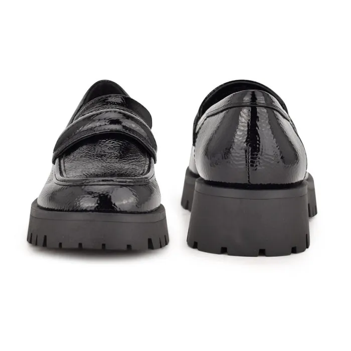 Nine West Flats Women Garren Lug Sole Loafers Black