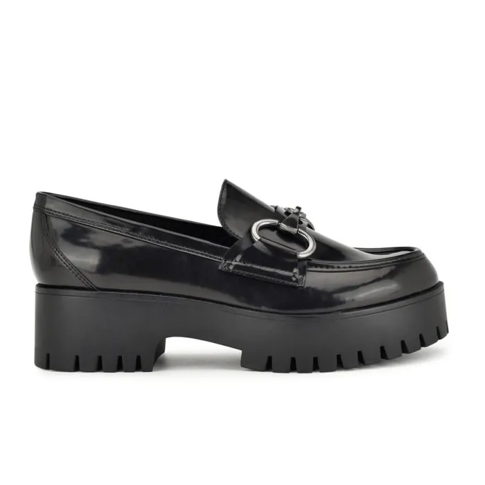 Nine West Flats Women Kpacie Casual Moc Loafers Black
