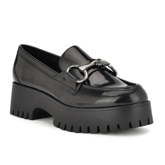 Nine West Flats Women Kpacie Casual Moc Loafers Black