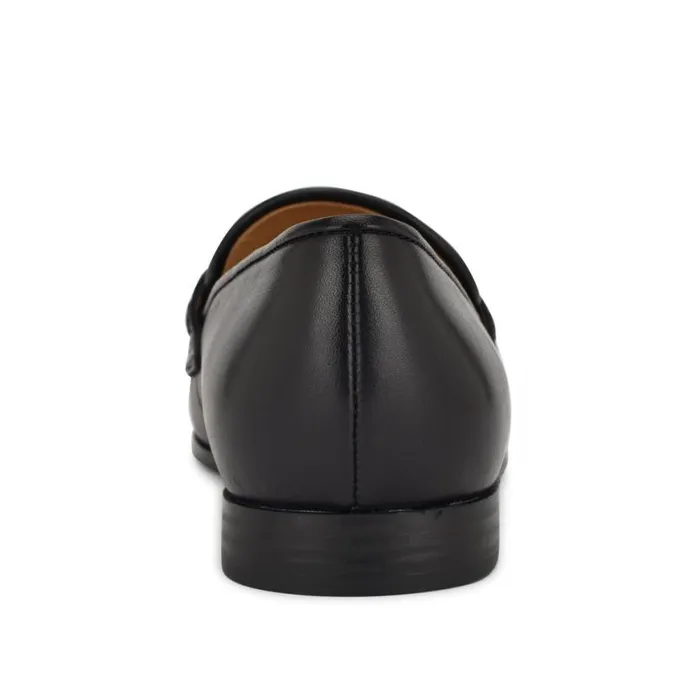 Nine West Flats Women Manner Casual Loafers Black Leather Nine West Flats Women Manner Casual Loafers Black Leather