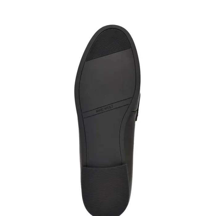 Nine West Flats Women Manner Casual Loafers Black Leather Nine West Flats Women Manner Casual Loafers Black Leather