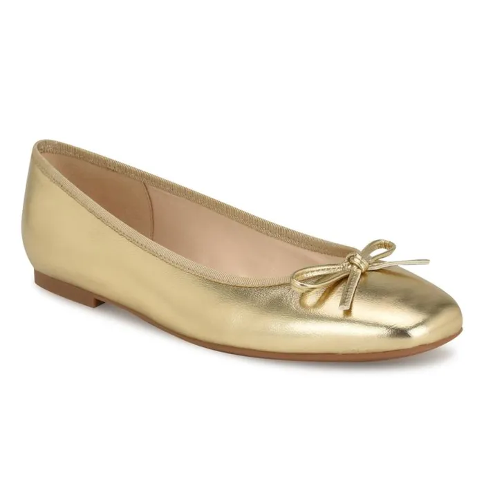 Nine West Flats Women Tootsy Ballet Flats Platino