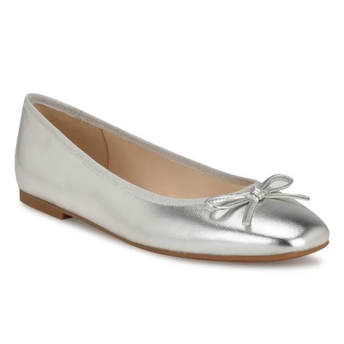 Nine West Flats Women Tootsy Ballet Flats Silver Nine West Flats Women Tootsy Ballet Flats Silver
