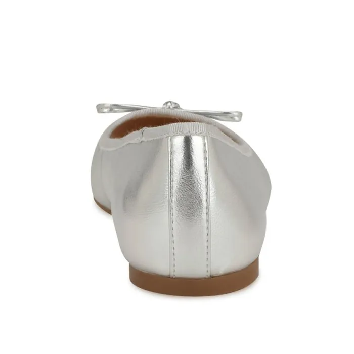 Nine West Flats Women Tootsy Ballet Flats Silver Nine West Flats Women Tootsy Ballet Flats Silver