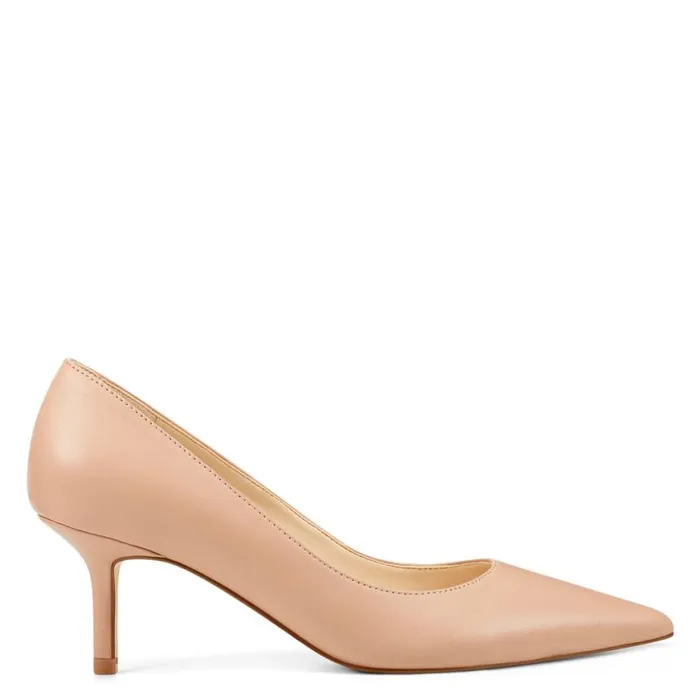 Nine West Heels Women Arlene Pointy Toe Pumps Blush Leather