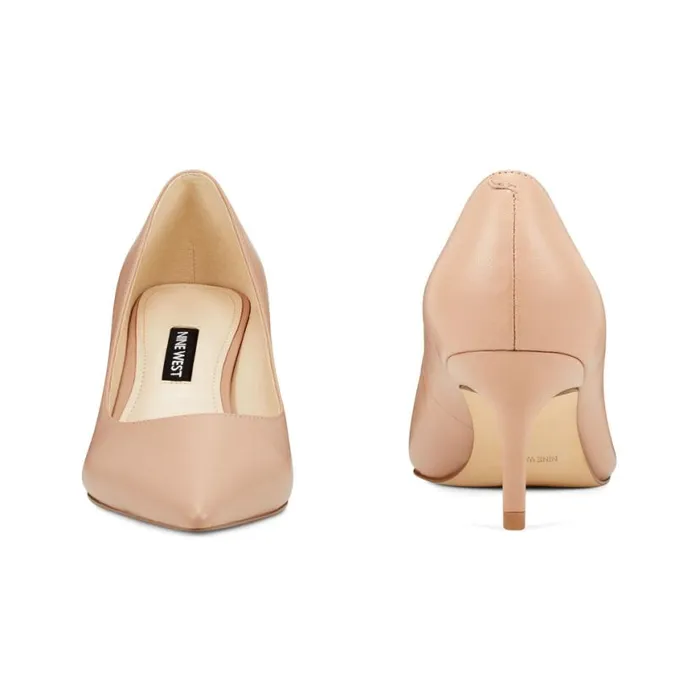 Nine West Heels Women Arlene Pointy Toe Pumps Blush Leather