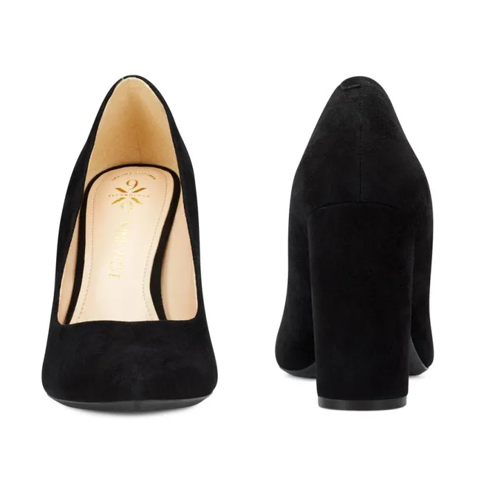 Nine West Heels Women Astoria 92159 Pumps Black Suede Nine West Heels Women Astoria 92159 Pumps Black Suede