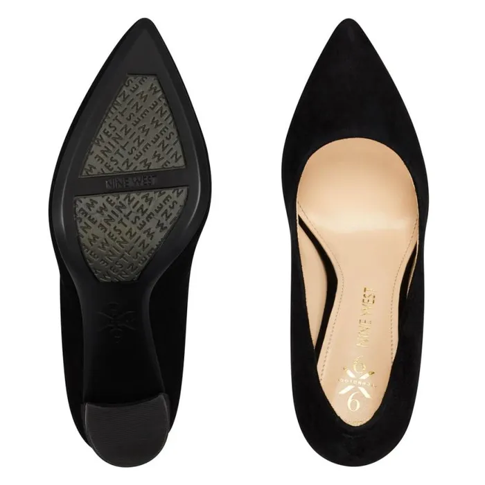 Nine West Heels Women Astoria 92159 Pumps Black Suede Nine West Heels Women Astoria 92159 Pumps Black Suede