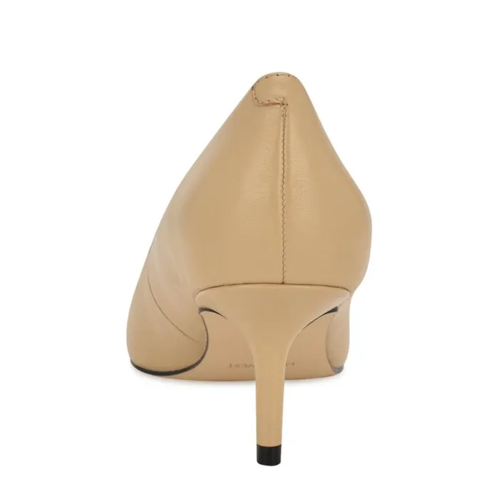 Nine West Heels Women Avaite Cap Toe Pumps Natural Leather Nine West Heels Women Avaite Cap Toe Pumps Natural Leather