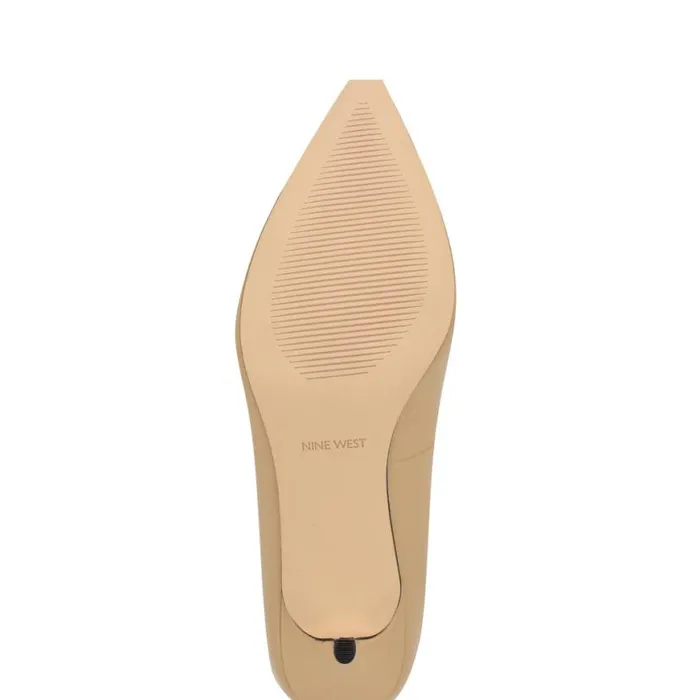 Nine West Heels Women Avaite Cap Toe Pumps Natural Leather Nine West Heels Women Avaite Cap Toe Pumps Natural Leather