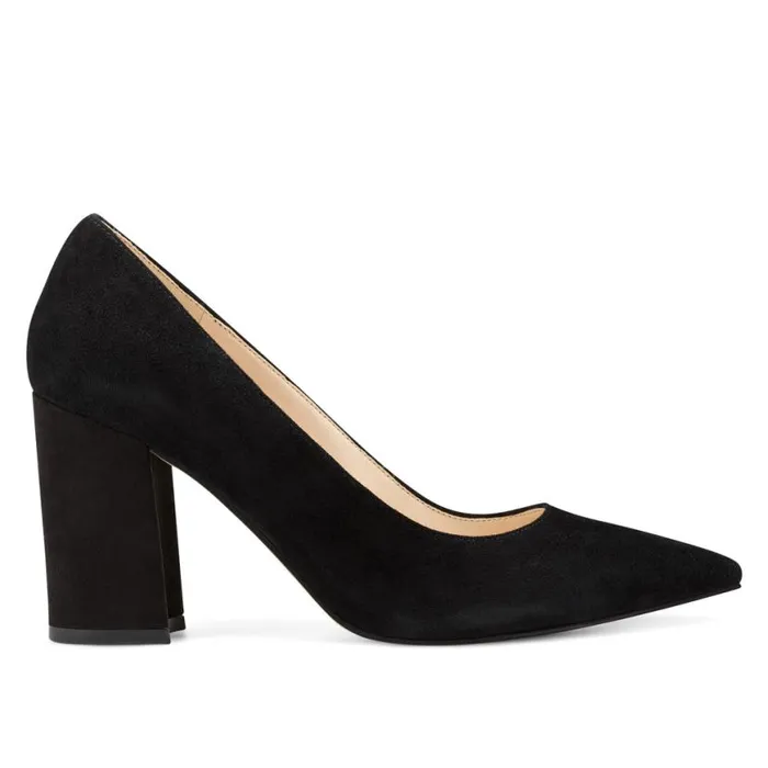 Nine West Heels Women Cara Dress Pumps Black Suede