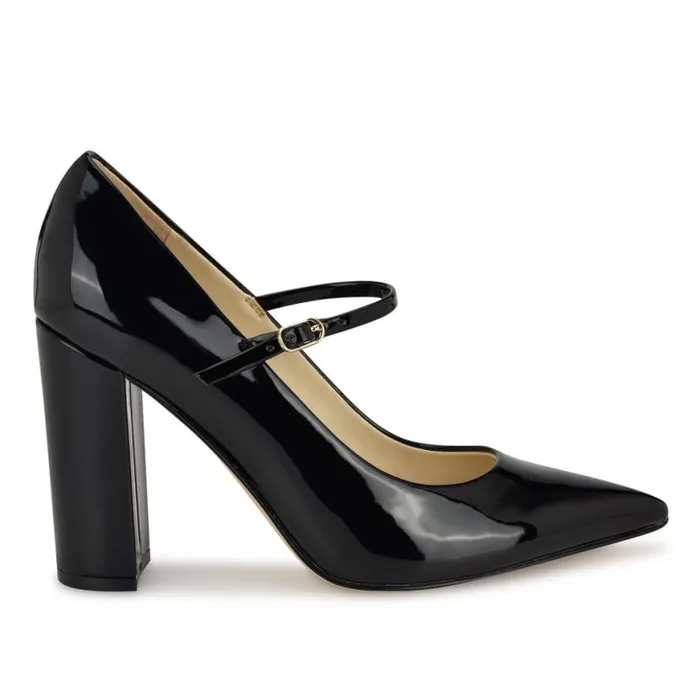 Nine West Heels Women Carlien Mary Jane Pumps Black Patent