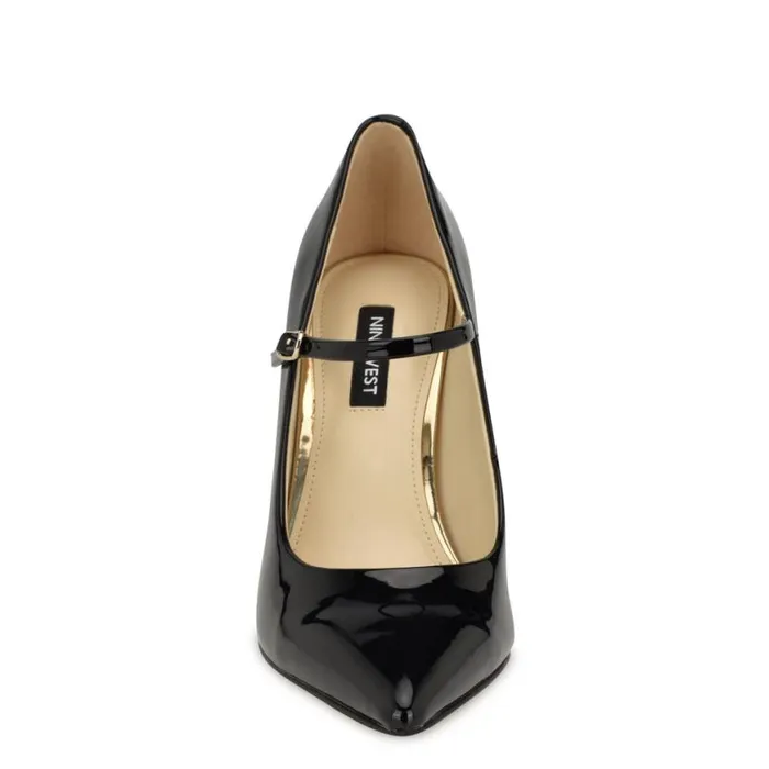 Nine West Heels Women Carlien Mary Jane Pumps Black Patent Nine West Heels Women Carlien Mary Jane Pumps Black Patent