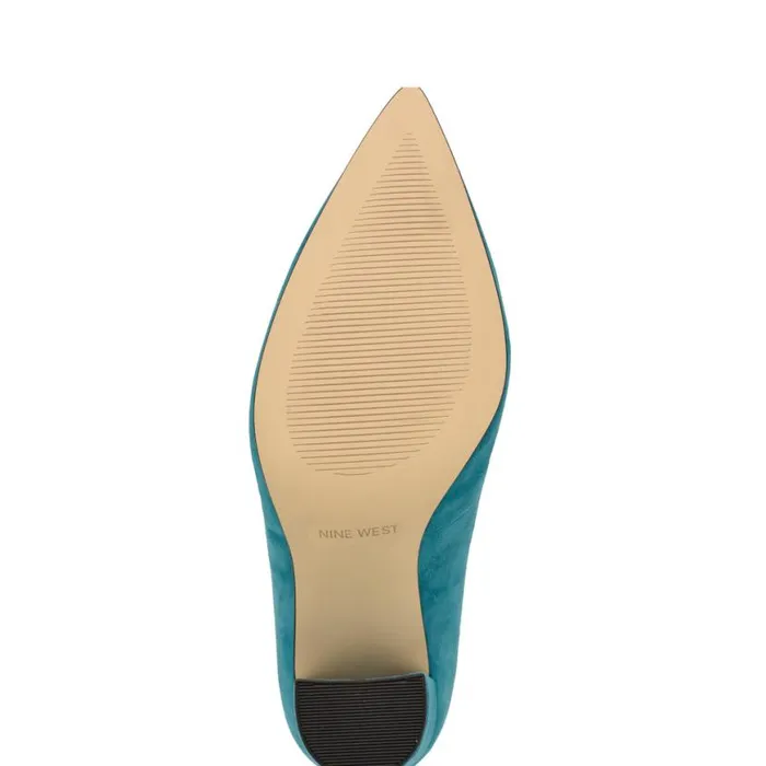 Nine West Heels Women Carlien Mary Jane Pumps Teal Suede Nine West Heels Women Carlien Mary Jane Pumps Teal Suede