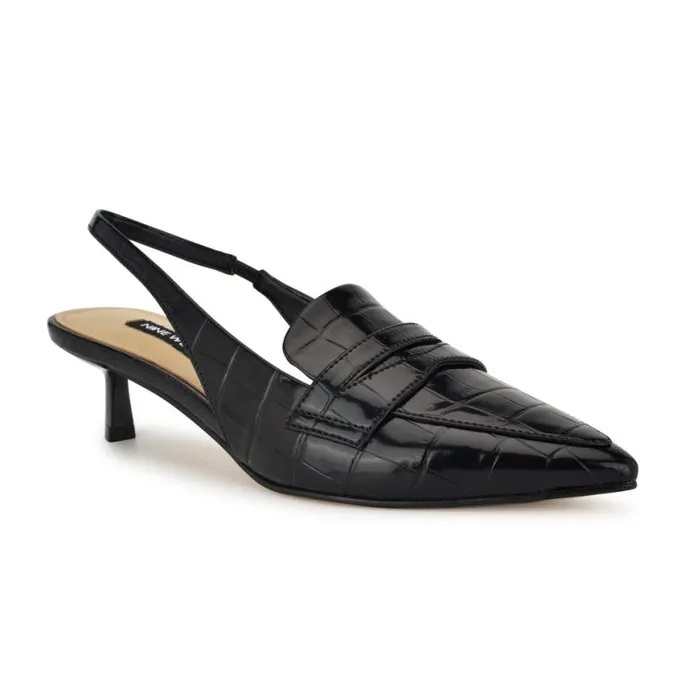 Nine West Heels Women Charlot Tailored Slingback Pumps Black