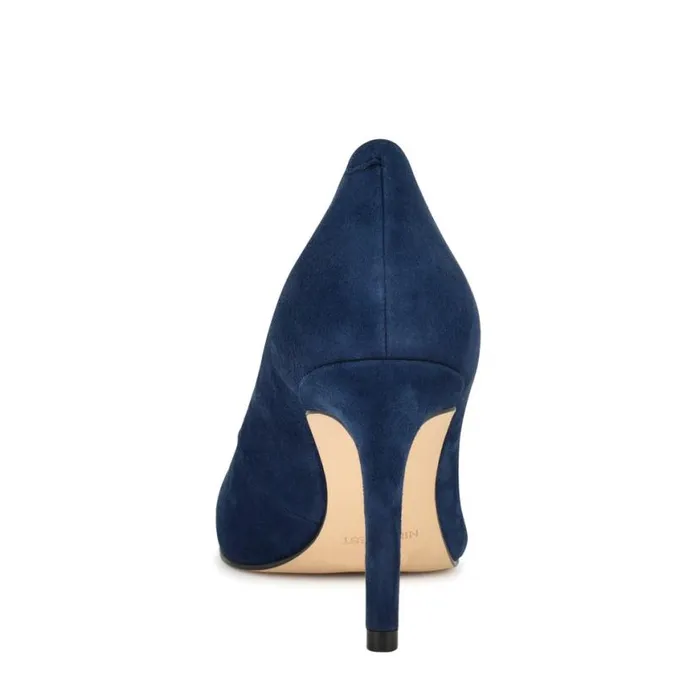 Nine West Heels Women Dylan Round Toe Pumps Dark Blue Nine West Heels Women Dylan Round Toe Pumps Dark Blue