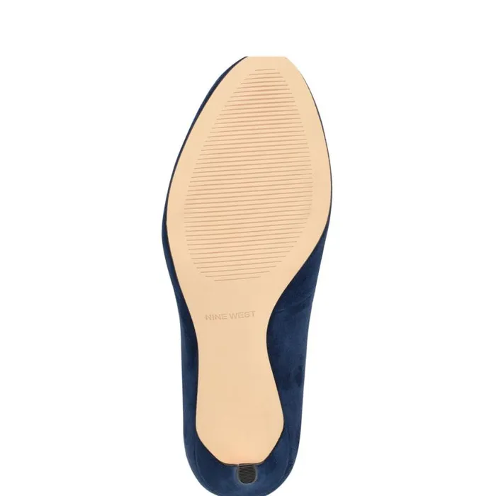 Nine West Heels Women Dylan Round Toe Pumps Dark Blue Nine West Heels Women Dylan Round Toe Pumps Dark Blue