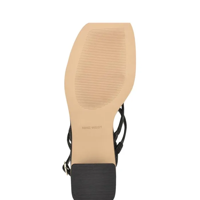 Nine West Heels Women Emolly Raffia Block Heel Sandals Black Raffia Nine West Heels Women Emolly Raffia Block Heel Sandals Black Raffia