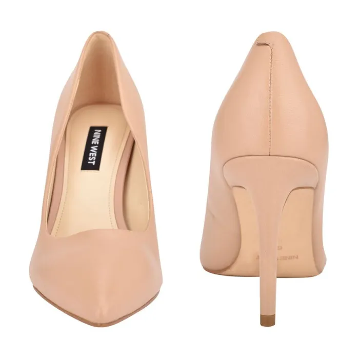Nine West Heels Women Ezra Pointy Toe Pumps Barely Nude Leather Nine West Heels Women Ezra Pointy Toe Pumps Barely Nude Leather