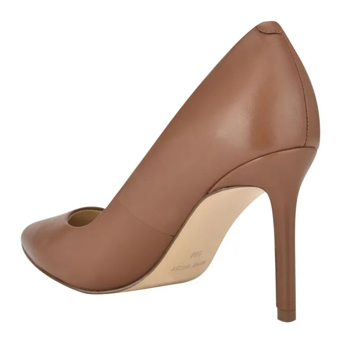 Nine West Heels Women Ezra Pointy Toe Pumps Light Brown Leather