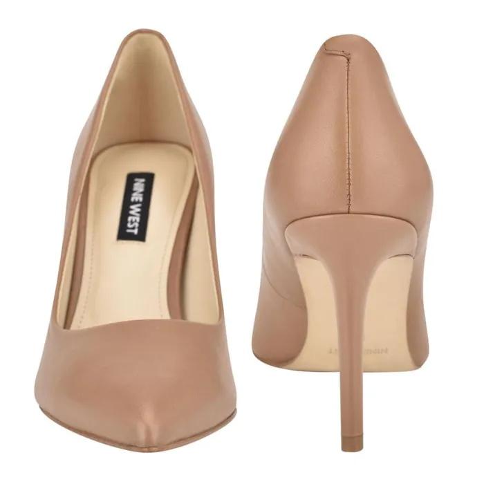 Nine West Heels Women Ezra Pointy Toe Pumps Natural Leather