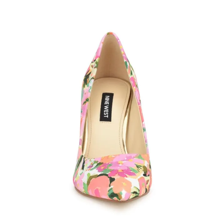 Nine West Heels Women Ezra Pointy Toe Pumps Pink Floral Nine West Heels Women Ezra Pointy Toe Pumps Pink Floral