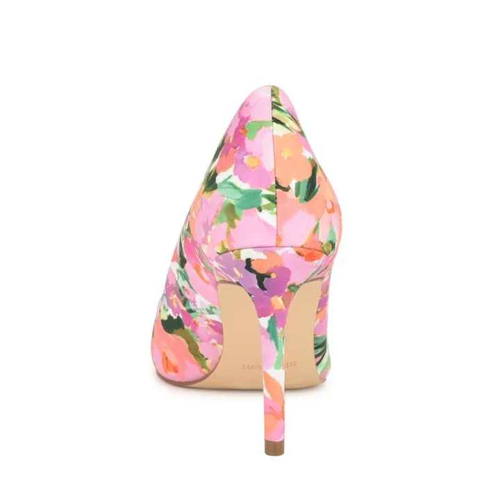 Nine West Heels Women Ezra Pointy Toe Pumps Pink Floral Nine West Heels Women Ezra Pointy Toe Pumps Pink Floral