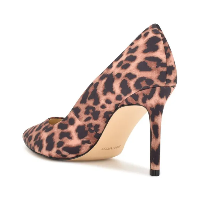 Nine West Heels Women Ezra Pointy Toe Pumps Tan Leopard