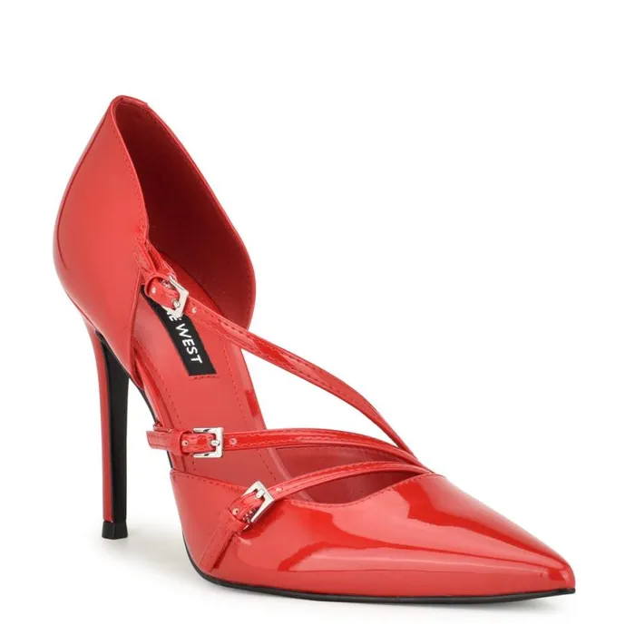 Nine West Heels Women Filma Pointy Toe Pumps Red