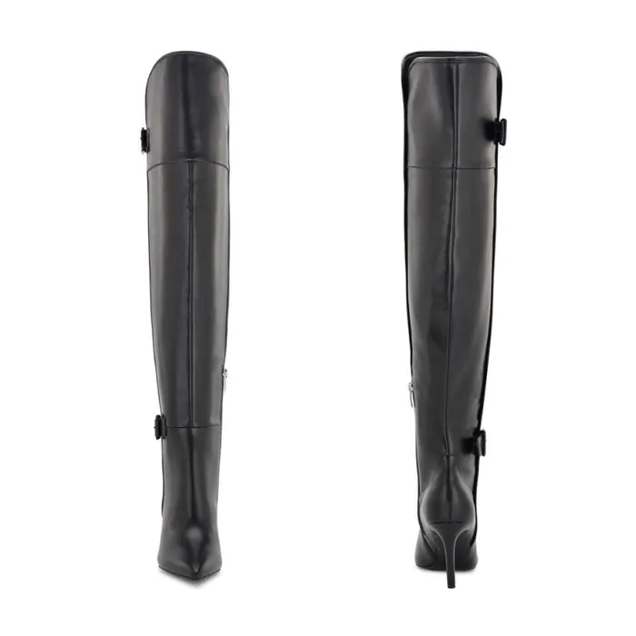 Nine West Heels Women Flye Over The Knee Heeled Boots Black Nine West Heels Women Flye Over The Knee Heeled Boots Black