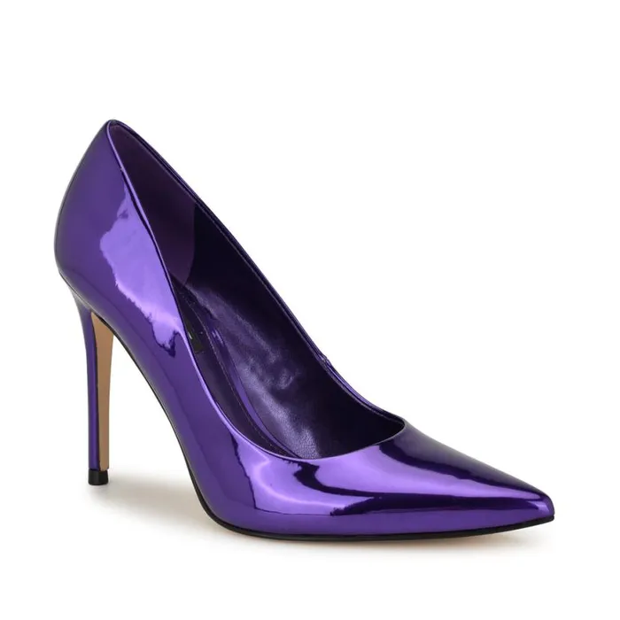 Nine West Heels Women Fresh Pointy Toe Pumps Purple Mirror Patent Nine West Heels Women Fresh Pointy Toe Pumps Purple Mirror Patent
