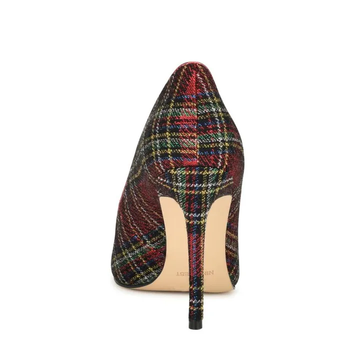 Nine West Heels Women Fresh Pointy Toe Pumps Red Plaid Nine West Heels Women Fresh Pointy Toe Pumps Red Plaid