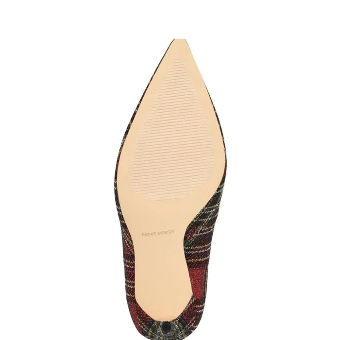 Nine West Heels Women Fresh Pointy Toe Pumps Red Plaid Nine West Heels Women Fresh Pointy Toe Pumps Red Plaid