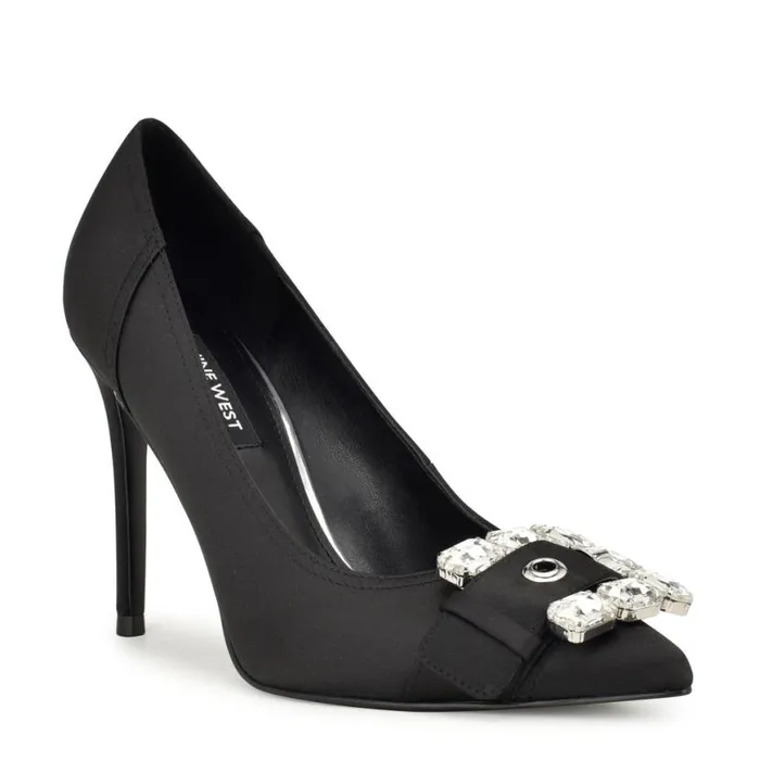 Nine West Heels Women Fulu Embellished Dress Pumps Black Nine West Heels Women Fulu Embellished Dress Pumps Black