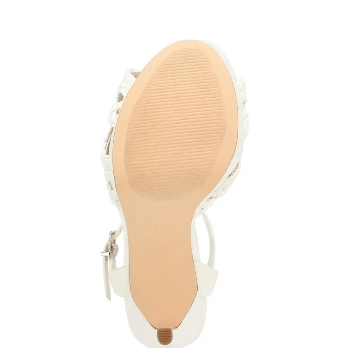 Nine West Heels Women Grecia Platform Sandals White Nine West Heels Women Grecia Platform Sandals White