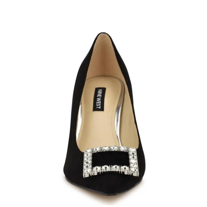 Nine West Heels Women Jaquee Embellished Dress Pumps Black