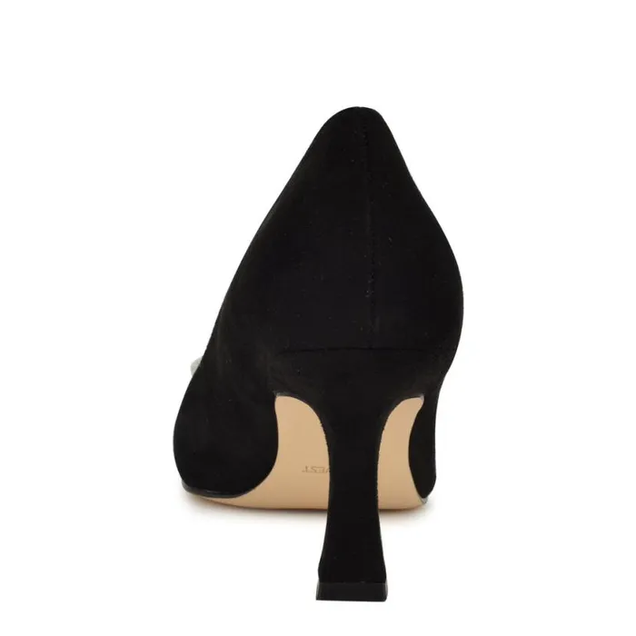 Nine West Heels Women Jaquee Embellished Dress Pumps Black