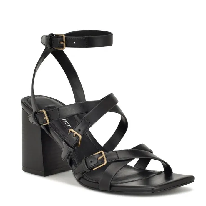 Nine West Heels Women Karrly Ankle Strap Heeled Sandals Black Nine West Heels Women Karrly Ankle Strap Heeled Sandals Black