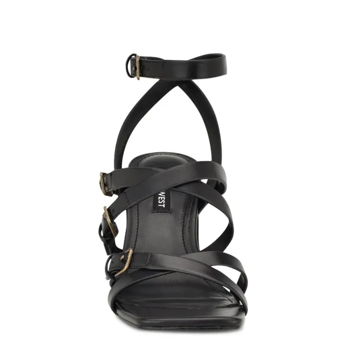 Nine West Heels Women Karrly Ankle Strap Heeled Sandals Black Nine West Heels Women Karrly Ankle Strap Heeled Sandals Black