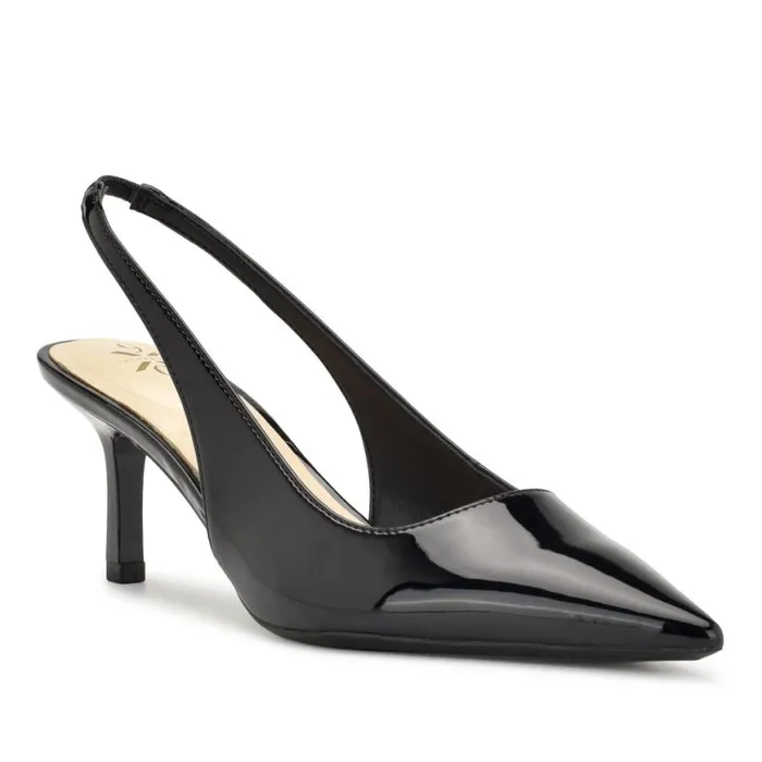 Nine West Heels Women Kately 92159 Slingback Pumps Jet Black