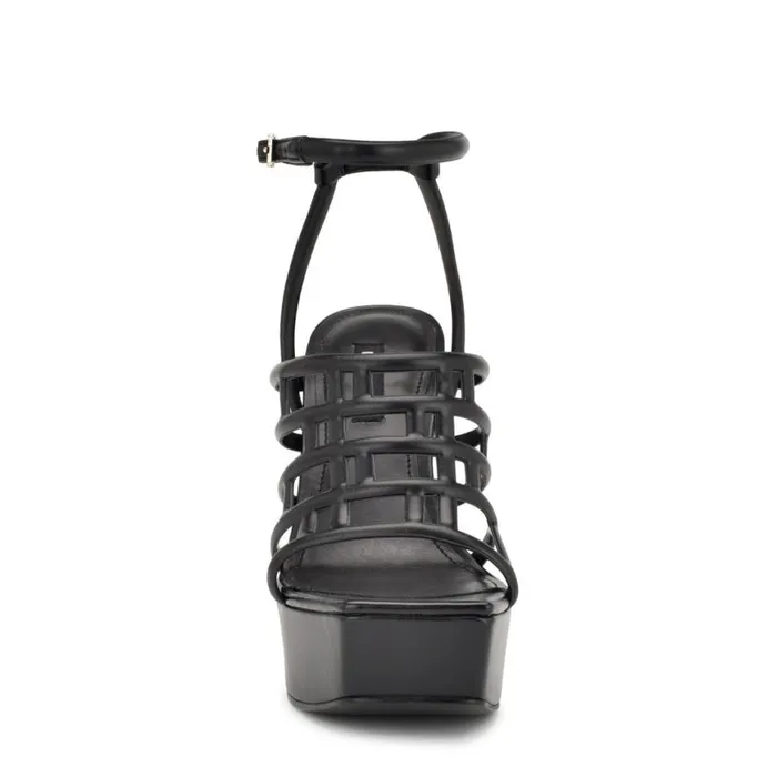 Nine West Heels Women Kelinda Ankle Strap Platform Sandals Black