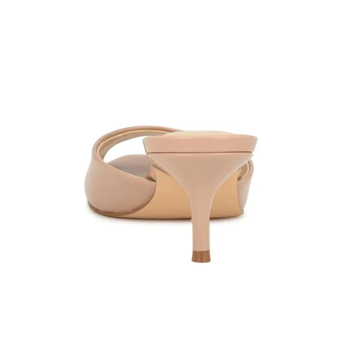 Nine West Heels Women Luvlie Heeled Slide Sandals Natural Patent Nine West Heels Women Luvlie Heeled Slide Sandals Natural Patent