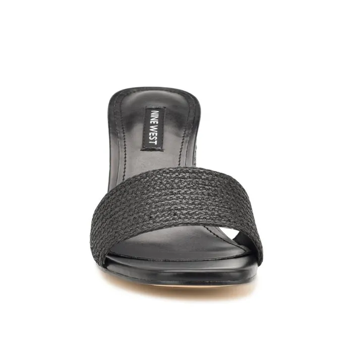 Nine West Heels Women Mapeli Heeled Slide Sandals Black