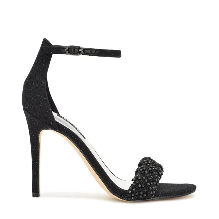Nine West Heels Women Morelov Heeled Sandals Black Crystal