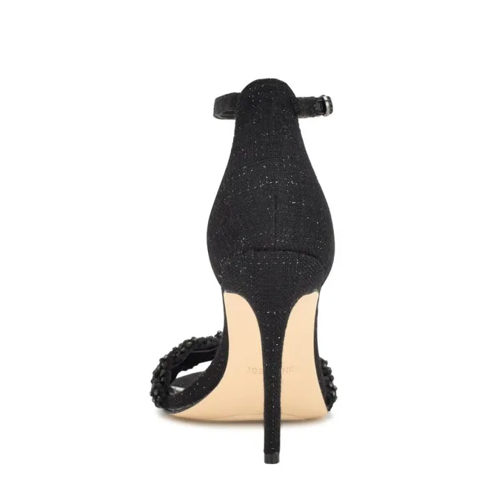 Nine West Heels Women Morelov Heeled Sandals Black Crystal Nine West Heels Women Morelov Heeled Sandals Black Crystal