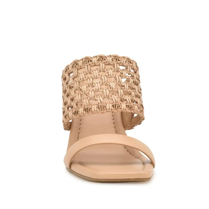 Nine West Heels Women Mylas Heeled Slide Sandals Light Natural Nine West Heels Women Mylas Heeled Slide Sandals Light Natural