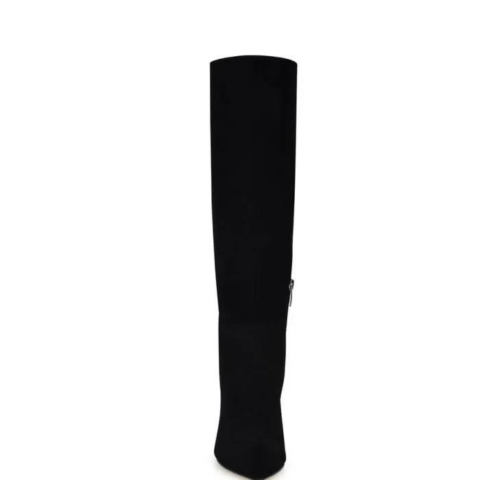 Nine West Heels Women Peachey Heeled Boots Black Suede