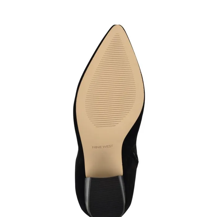 Nine West Heels Women Peachey Heeled Boots Black Suede